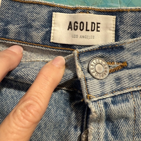 Agolde 90’s Pinch Waist High Rise Light Blue Jeans - Picture 1 of 7